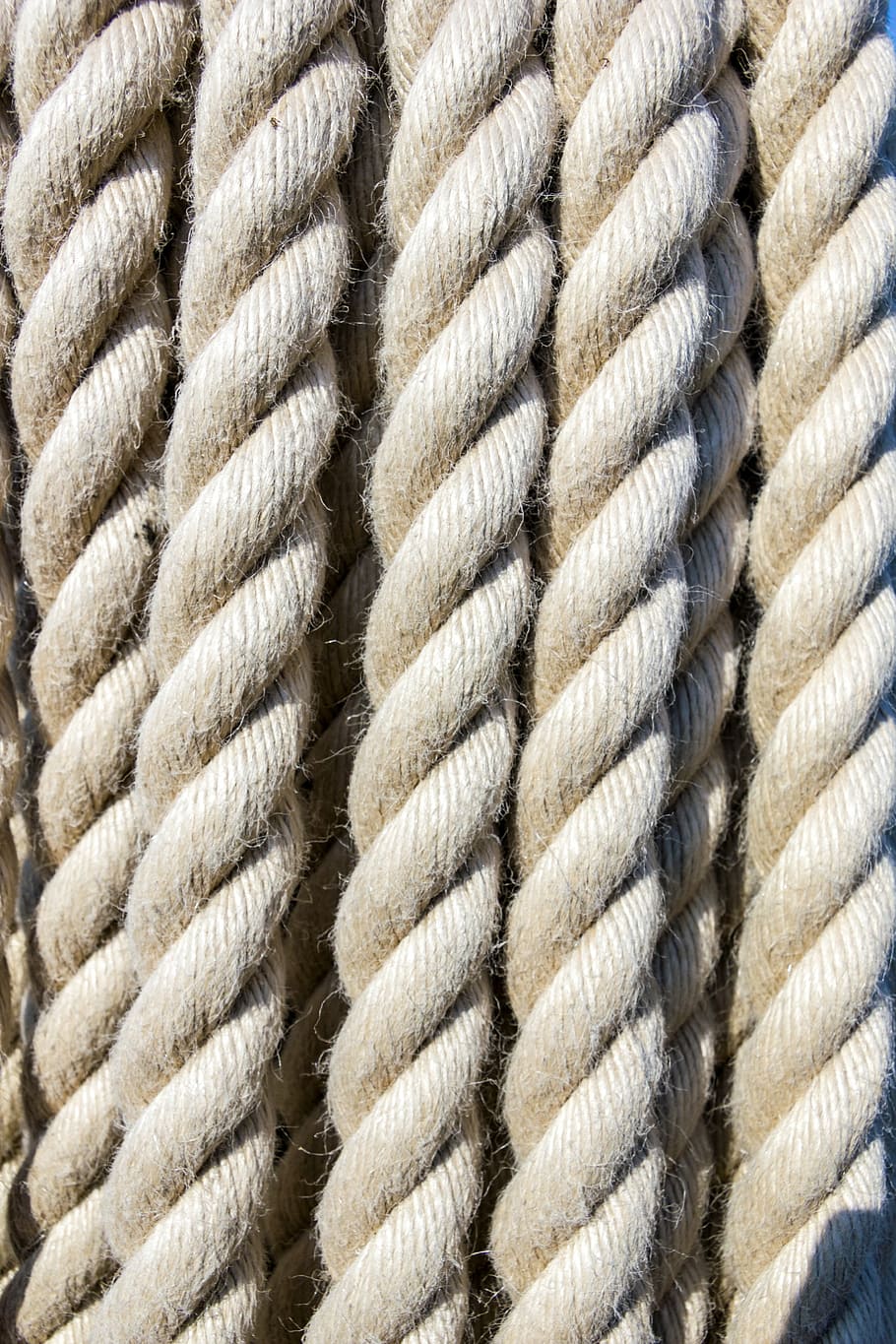 close up photography of ropes, twist, fiber, twisted, cable, knot