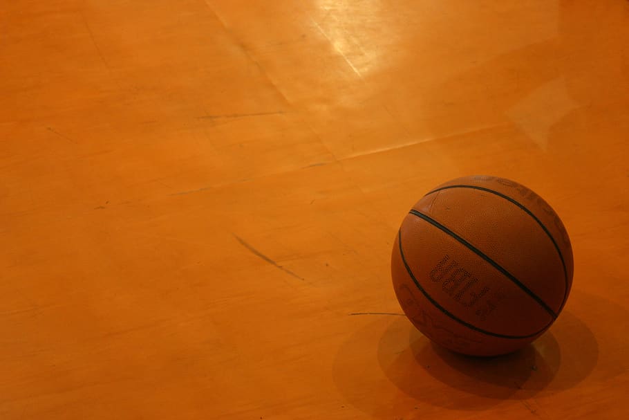 basketball, basketball - sport, basketball - ball, indoors, HD wallpaper