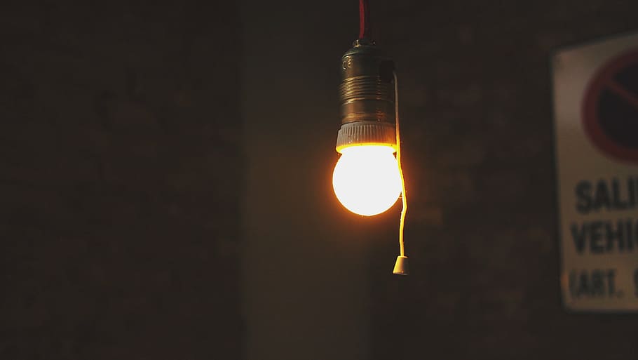 turned-on buklb, light, bulb, switch, light bulb, close-up HD wallpaper