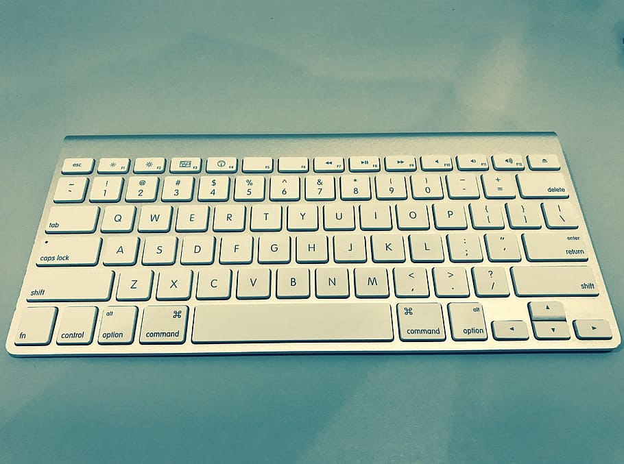 apple, keyboard, notebook, technology, desk, work, digital HD wallpaper