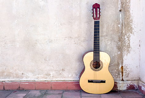 guitar, music, classical guitar, rustic, musical instrument HD wallpaper