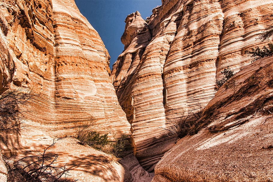 Rocks and Landscape near Santa Fe, New Mexico, cliffs, formations HD wallpaper