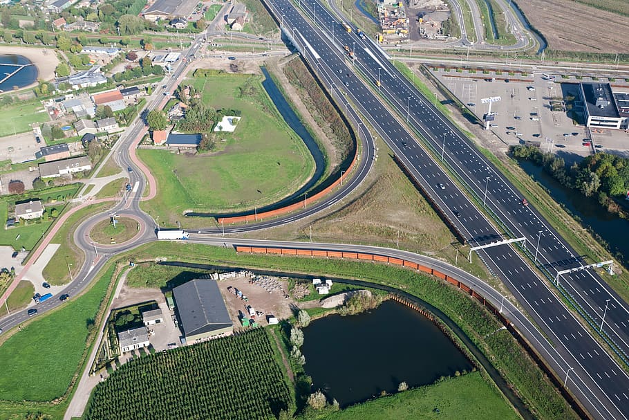 beesd, way, access, street, aerial view, highway, traffic, transportation HD wallpaper