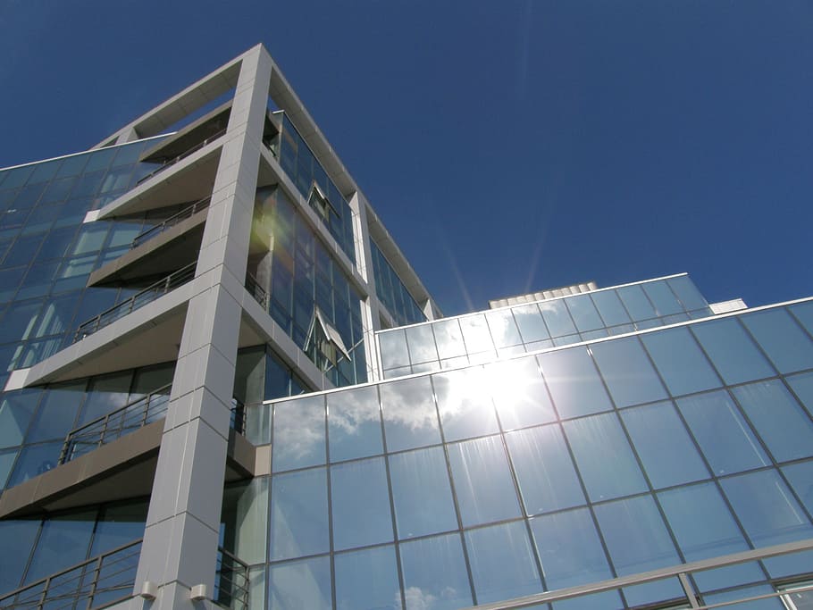 building, window, reflection, architecture, modern building HD wallpaper
