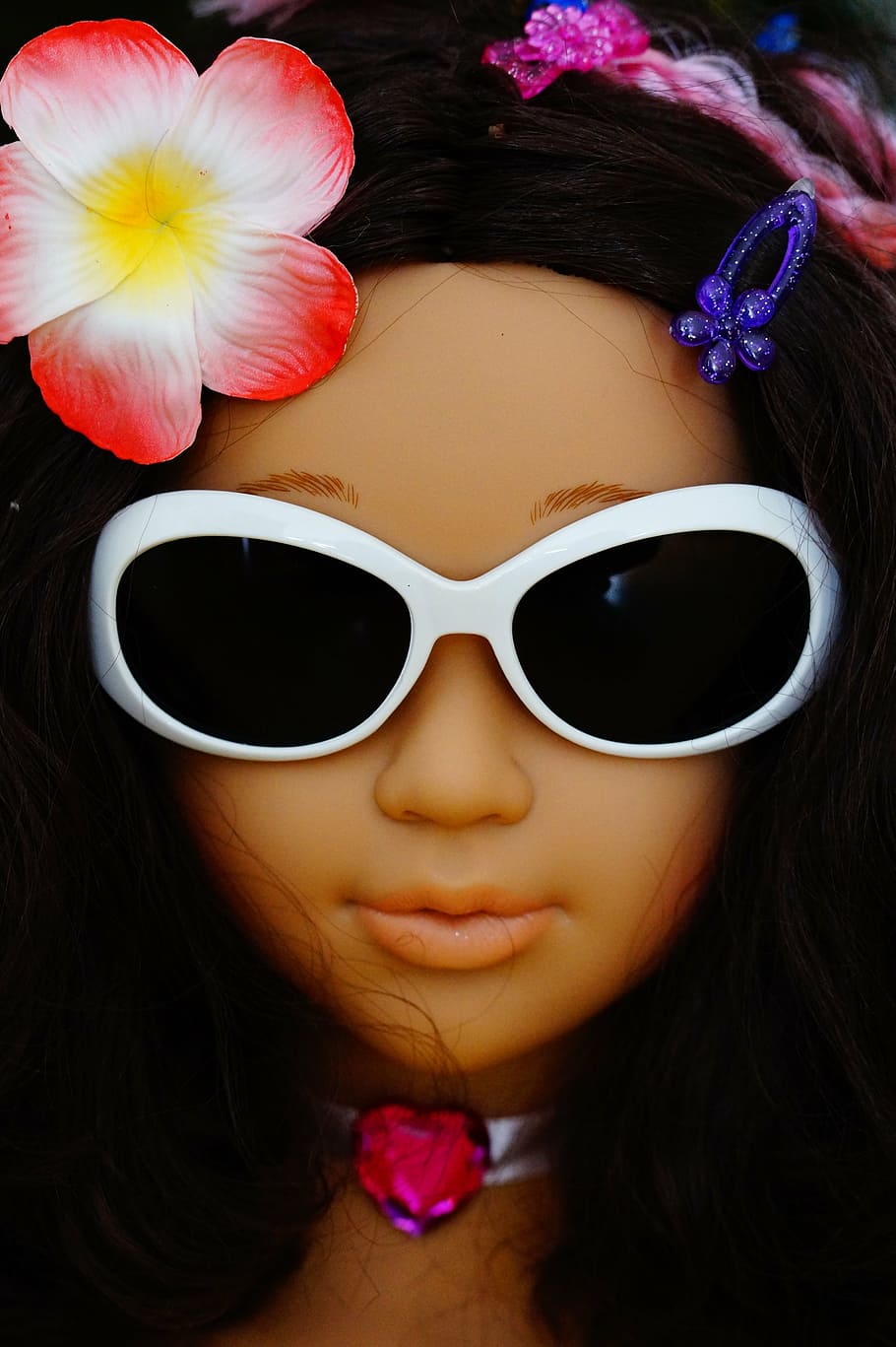 doll, display dummy, face, diva, head, sunglasses, stylish HD wallpaper