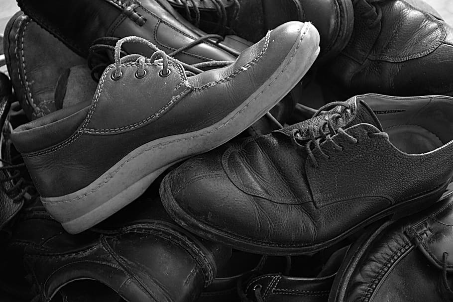 shoes, shoe repair, feet, not, black and white, leather, fashion, HD wallpaper