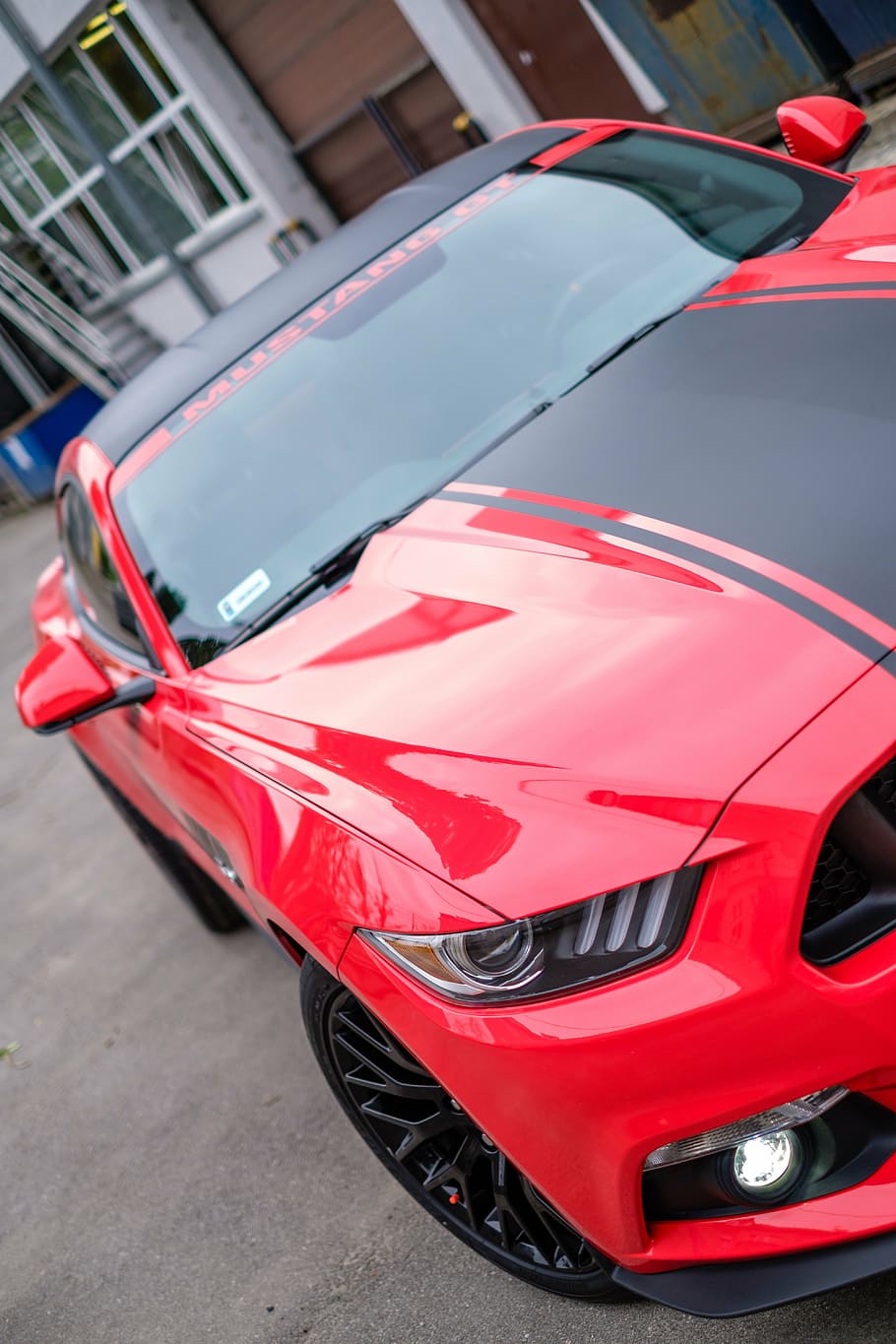 mustang, gt, red, usa, car, auto, transport, design, transportation, HD wallpaper