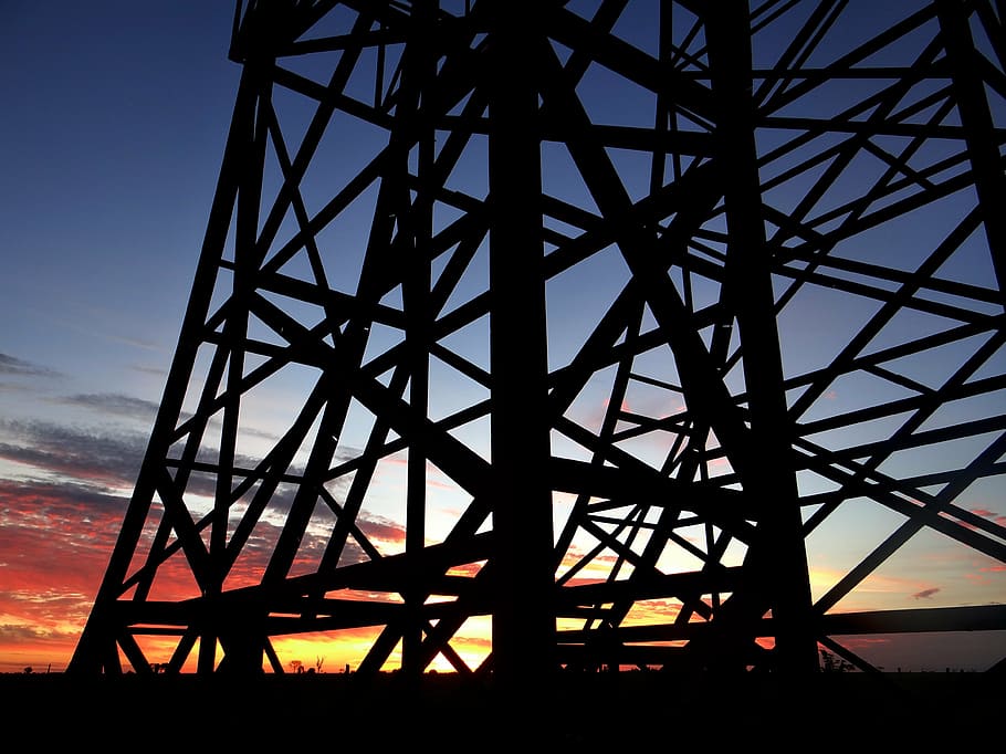 sunset, structure, sky, built structure, architecture, silhouette HD wallpaper