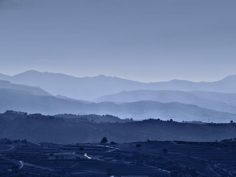 Mountains, Horizon, Layers, Landscape, nature, scenics, hill HD wallpaper