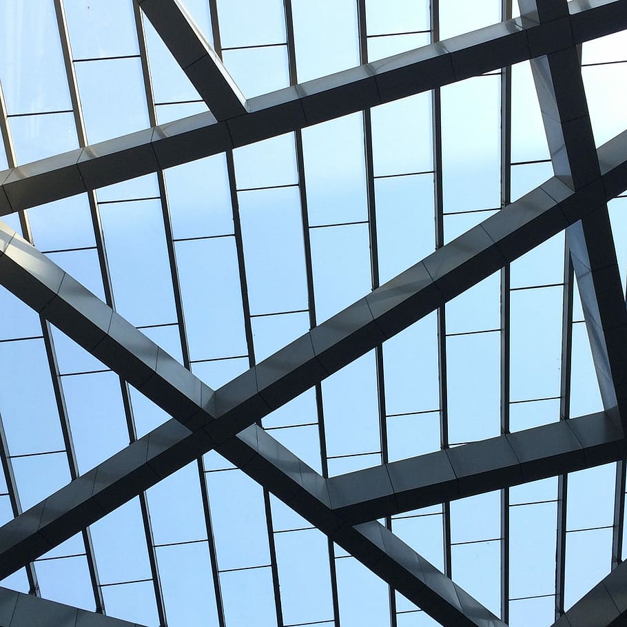 Modern, Building, Regular, System, Cage, window, pattern, indoors HD wallpaper