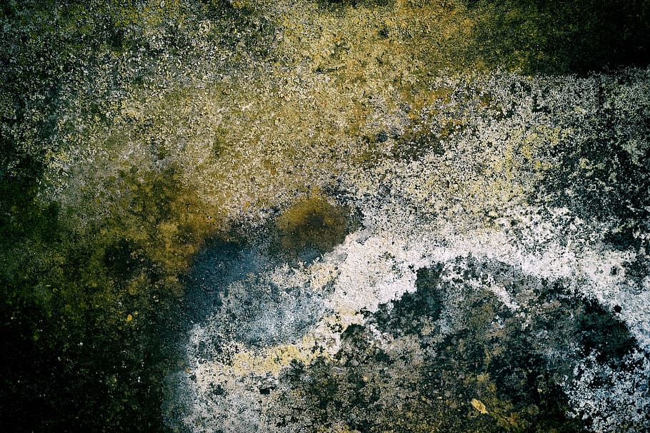 green and white abstract, background, wallpaper, concrete, erosion HD wallpaper