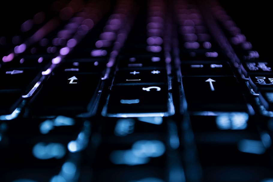 keyboard, computer, lights, led, keys, computer Keyboard, technology HD wallpaper