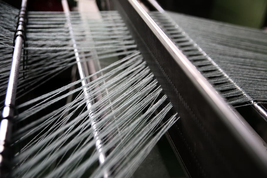 thread, weaving, proof, factory, fiber, industry, loom, textile