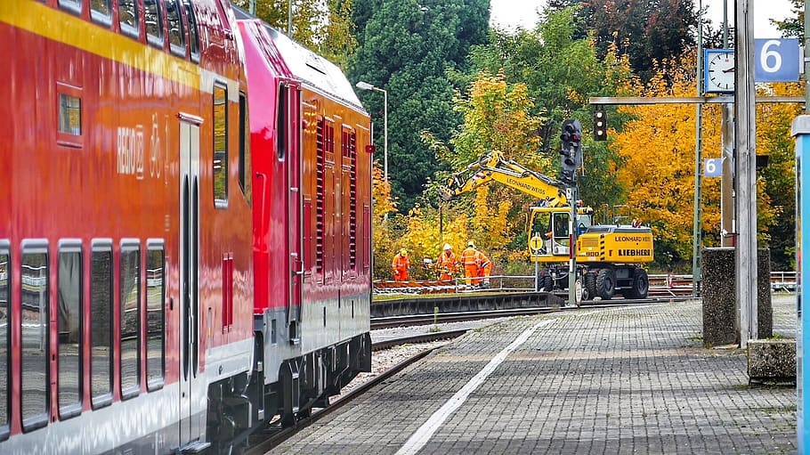 road, transport system, rail transportation, train, train - vehicle HD wallpaper
