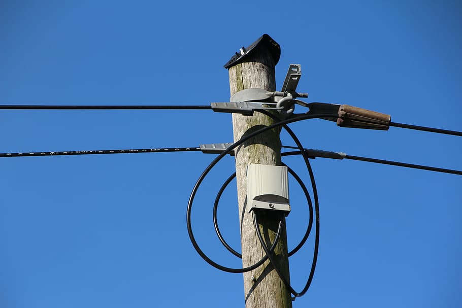 strommast, line, electricity, high voltage, sky, cable, energy HD wallpaper