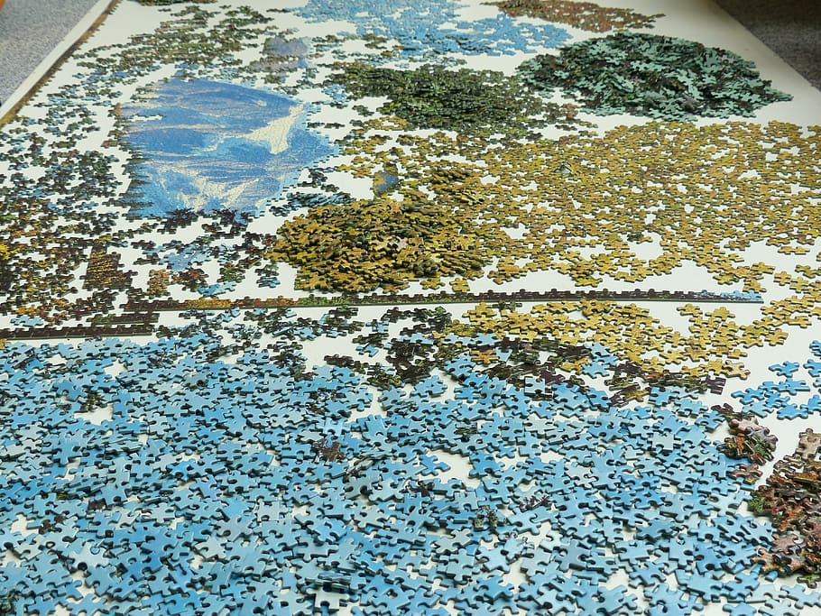 puzzle, play, puzzle piece, particles, share, build, tricky HD wallpaper