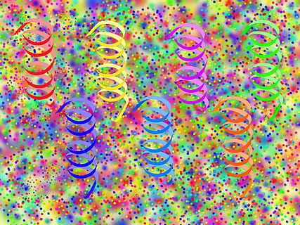 abstract painting, confetti, streamer, ringed, carnival, colorful HD wallpaper
