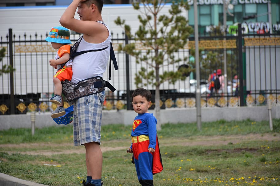 superman, boy, costume, child, childhood, men, boys, males HD wallpaper