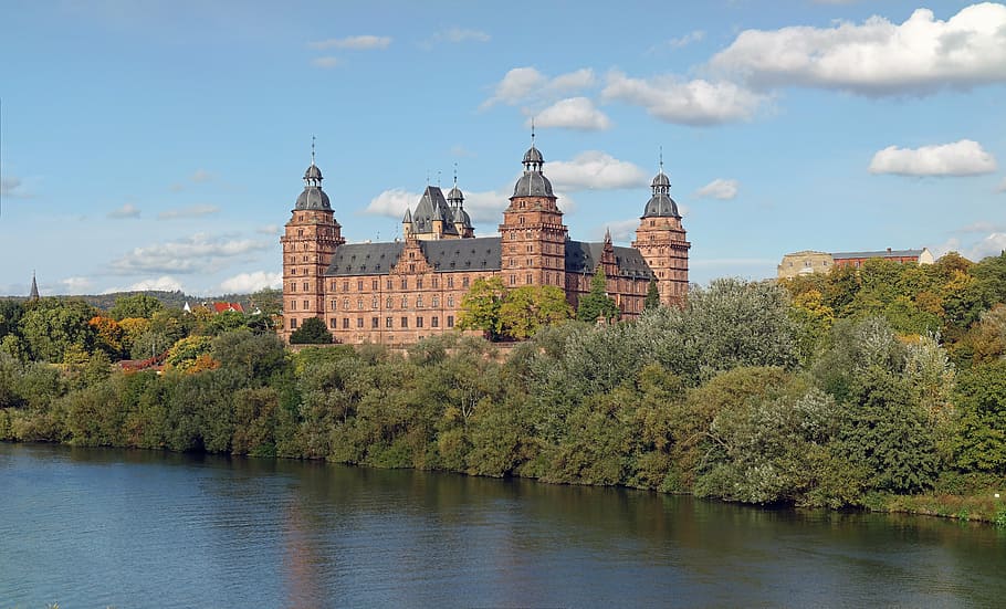 castle johannisburg, aschaffenburg, palace, bavaria, architecture, HD wallpaper