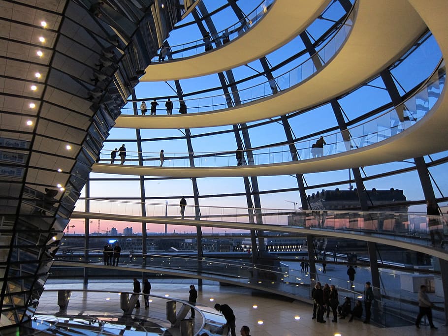reichstag, berlin, germany, dome parliament, architecture, norman foster, HD wallpaper