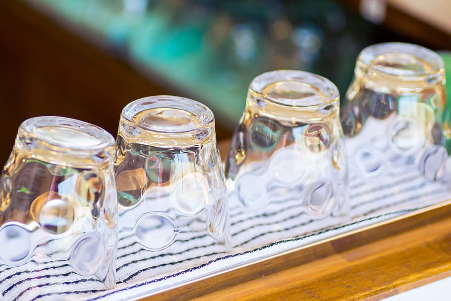 cup, glass, light, cafe, counter, shop, transparency, glass - material HD wallpaper