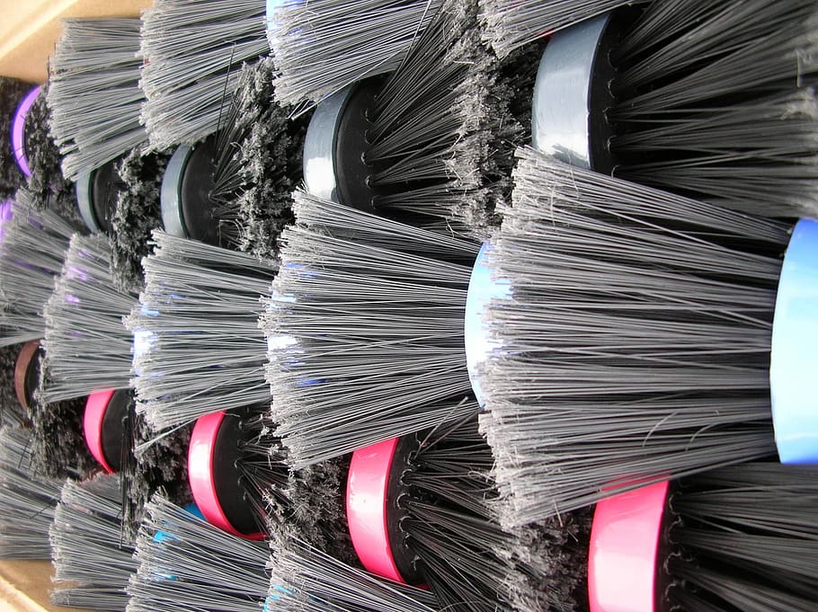 Broom, Cleaning, sweeping, stack, the media, abstract, data HD wallpaper