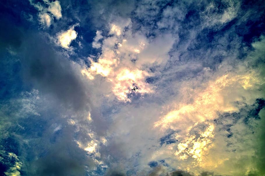 sky, cloud, aircraft, shanghai, the scenery, cloud - sky, dramatic sky HD wallpaper
