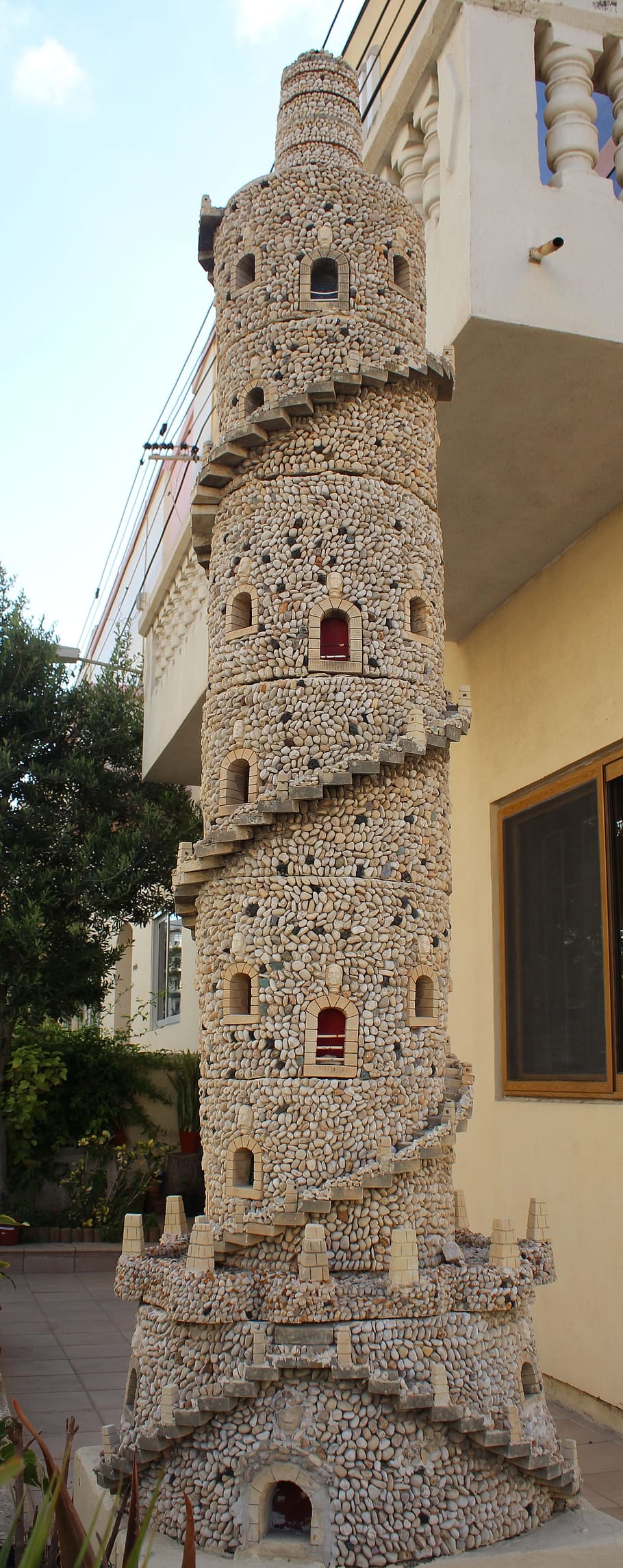 stone, model, pebbles, tower, architecture, built structure HD wallpaper