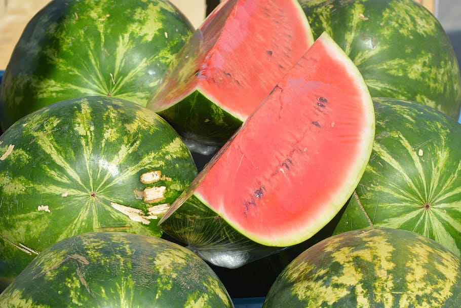 watermelon, fruit, red melon, food and drink, healthy eating HD wallpaper