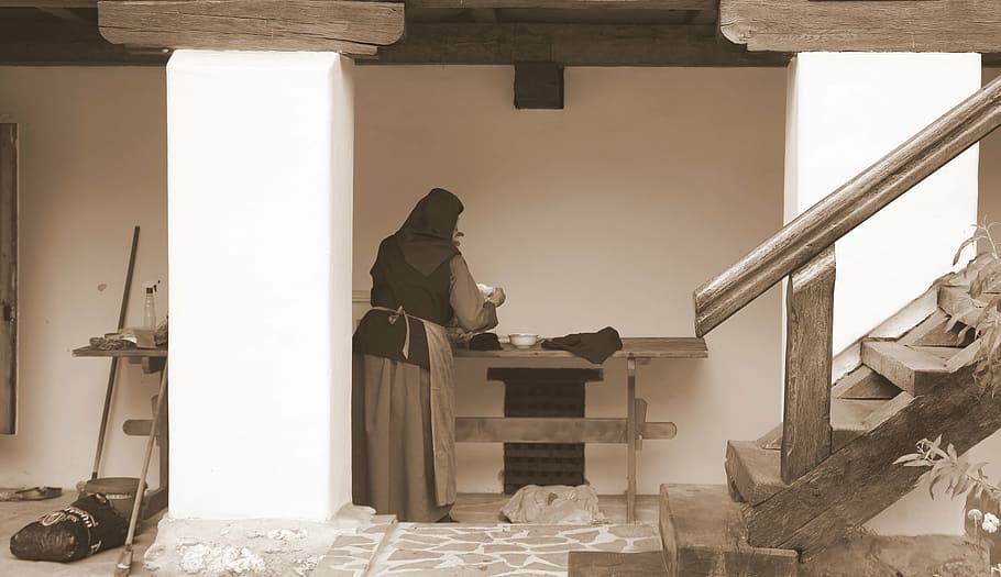 nun, monastery, work, rural, indoors, one person, architecture HD wallpaper