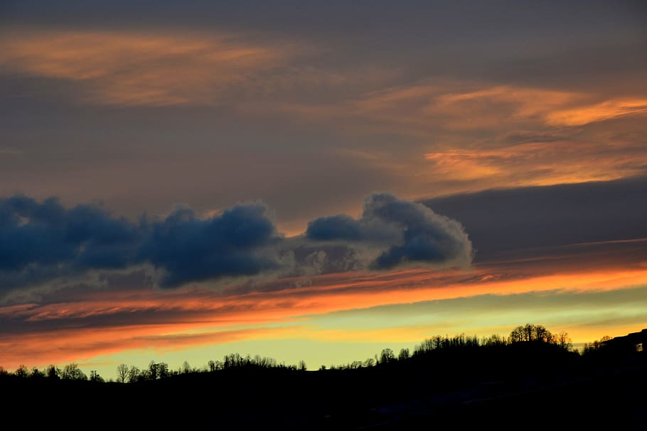 sun, sunset, cloud, sunlight, sunrise, sky, nature, sunshine HD wallpaper