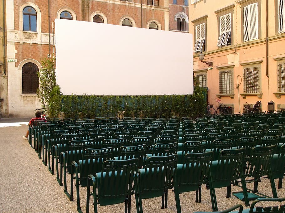 Online crop | HD wallpaper: black metal chair in front of white stage