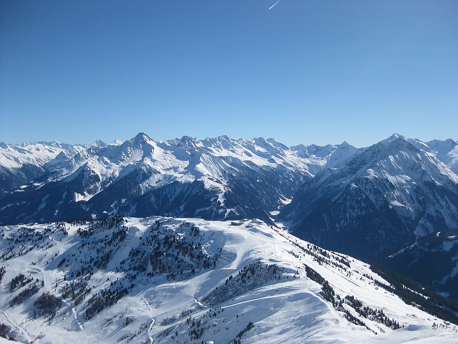 Alps, Snow, Ski, Mayrhofen, Zillertal, austria, winter, europe, HD wallpaper