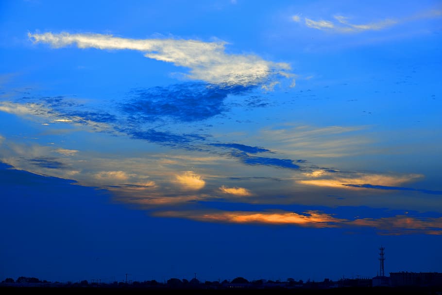 red beach, day, cloud, sky, evening, cloud - sky, blue, scenics - nature HD wallpaper