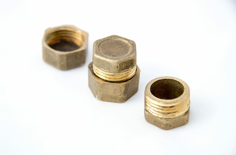 Sanitary Engineering, Technique, water pipes, brass, thread HD wallpaper
