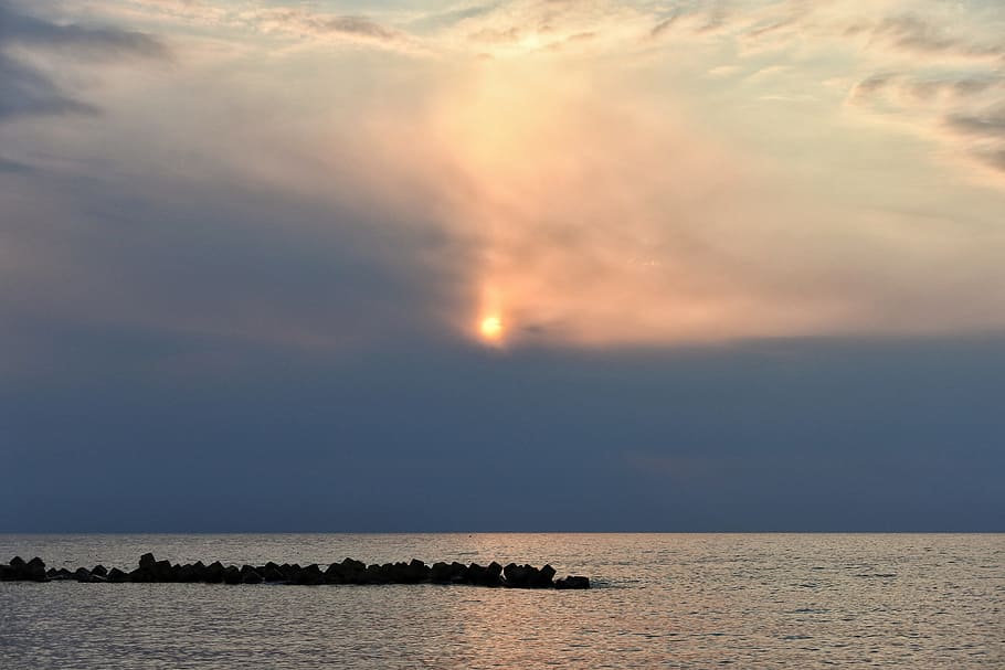 Natural, Landscape, Cloud, Sea, sky, japan sea, beach, sun HD wallpaper