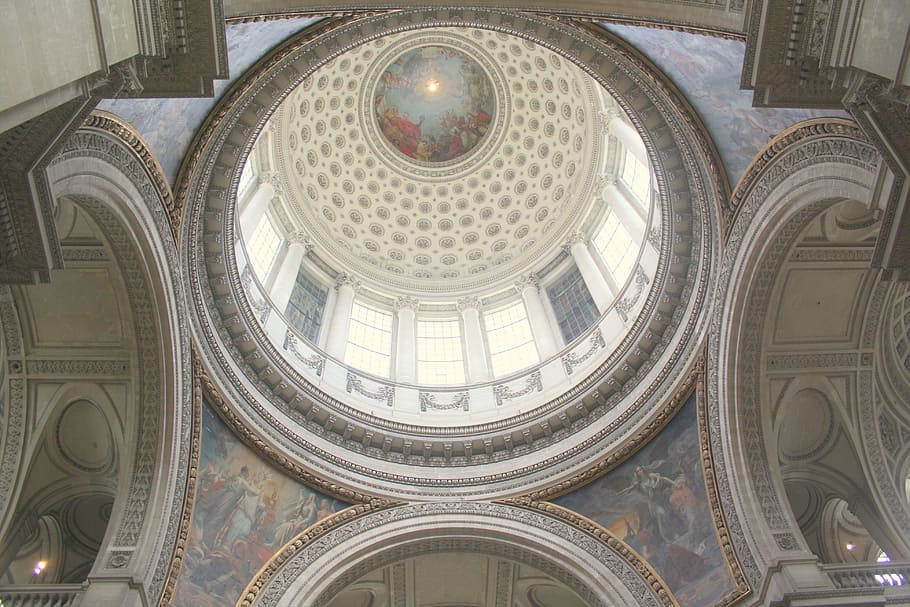 Paris, Pantheon, Architecture, Dome, monument, interior, built structure HD wallpaper