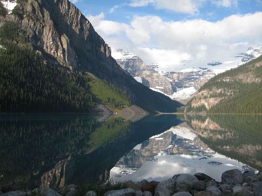 canada, lake, beautiful views, water, mountain, scenics - nature HD wallpaper