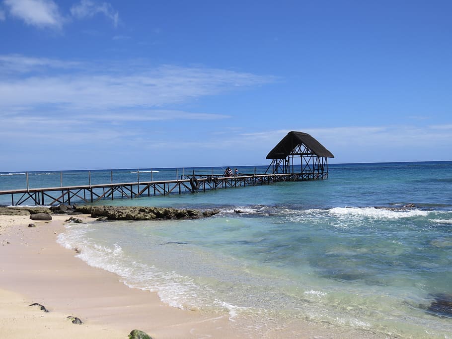 peace, calm, tranquility, blue, sand, stones, litoral, rocks HD wallpaper