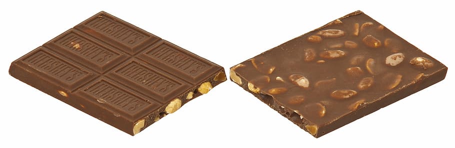 Hershey's chocolate bar, gluttony, candy, dessert, food, hazelnuts HD wallpaper