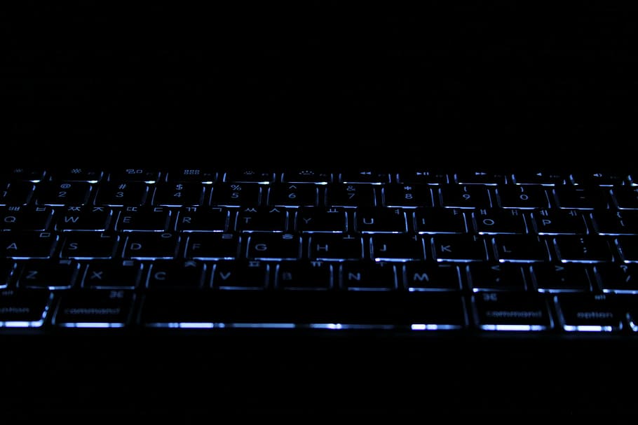keyboard, laptop, notebook, macbook pro, lighting, computer HD wallpaper
