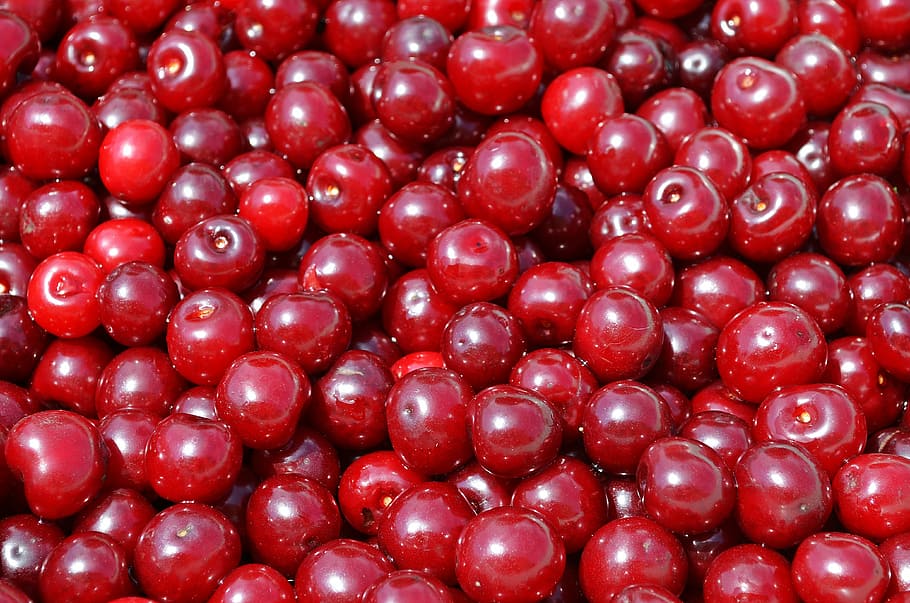red cherry fruits, cherries, the freshness, vitamins, food HD wallpaper