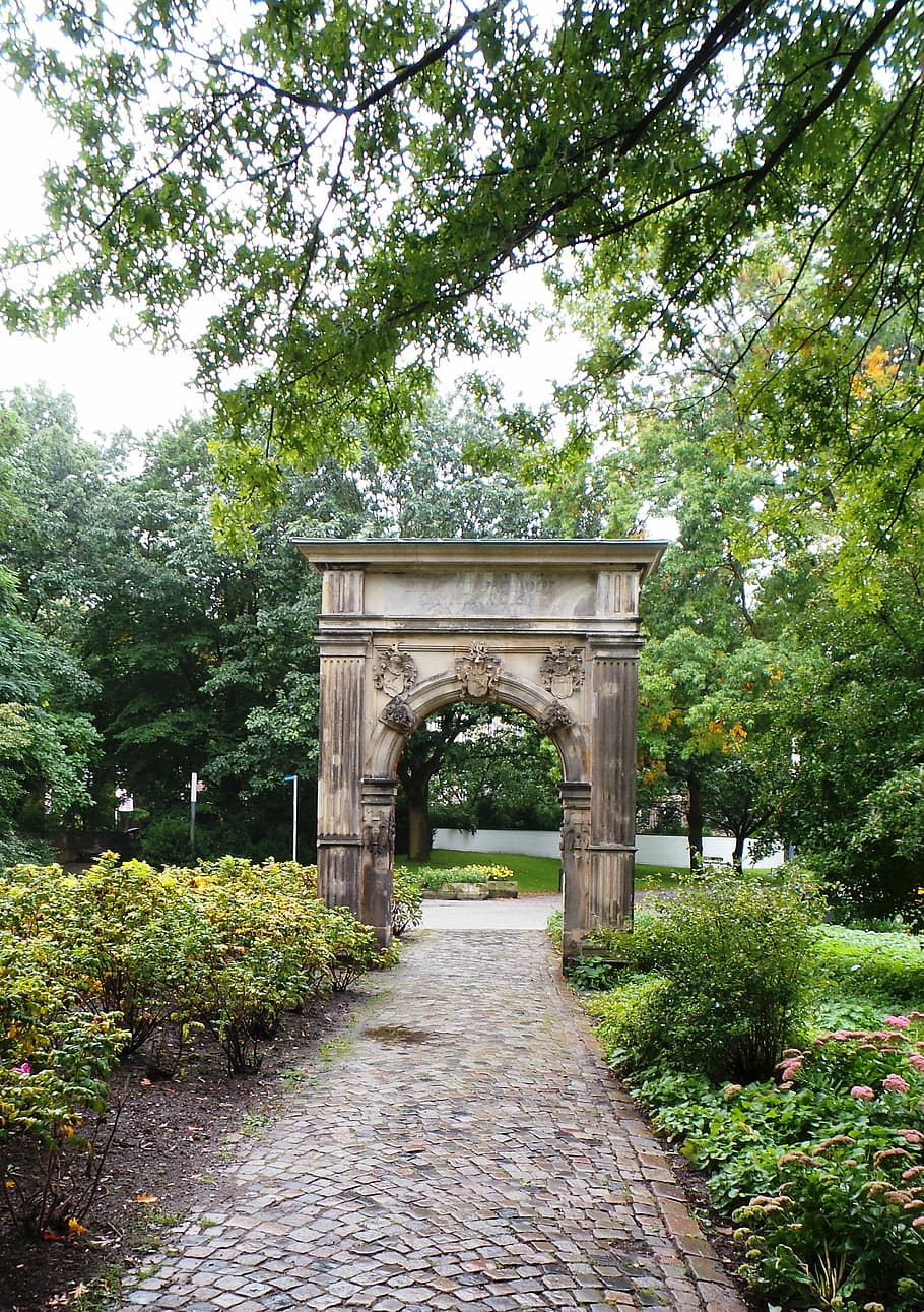 Hamburg, Stone Gate, park, tree, outdoors, architecture, no people HD wallpaper