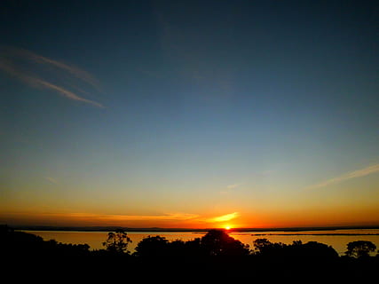 landscape photography of body of water under golden hour, sky HD wallpaper