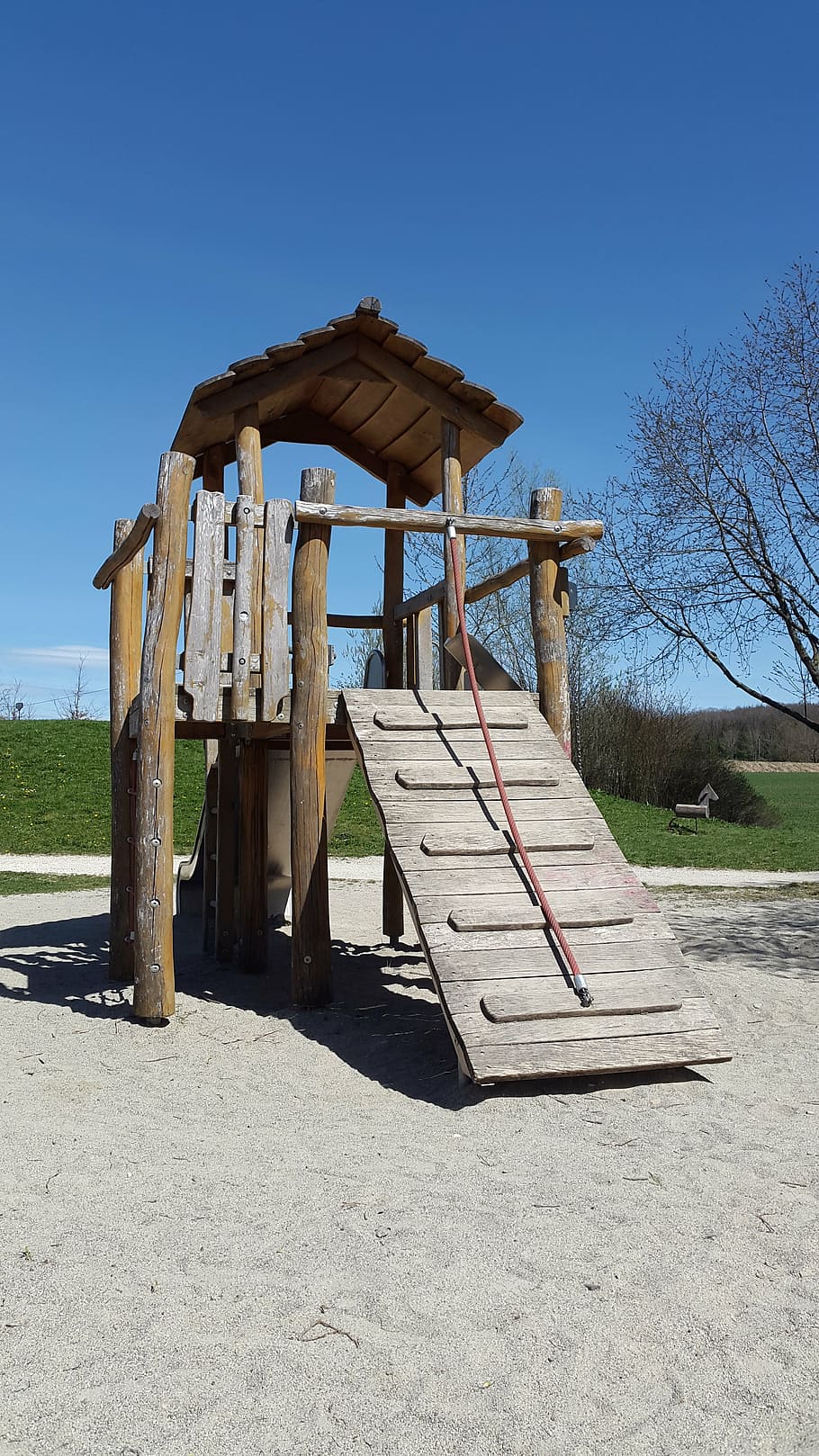 playground, children, game device, children's playground, wood