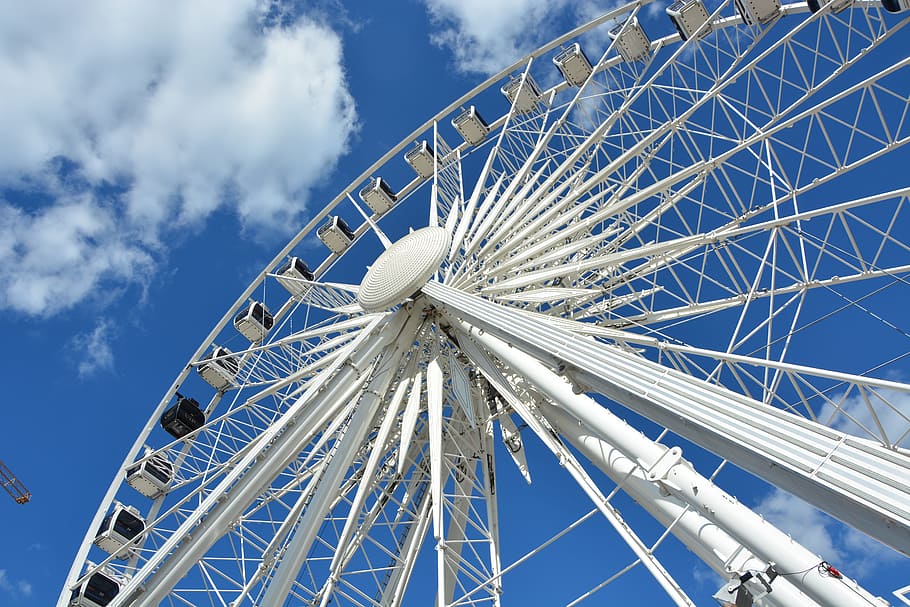 Carousel, Holidays, Entertainment, sky, ferris wheel, amusement park HD wallpaper