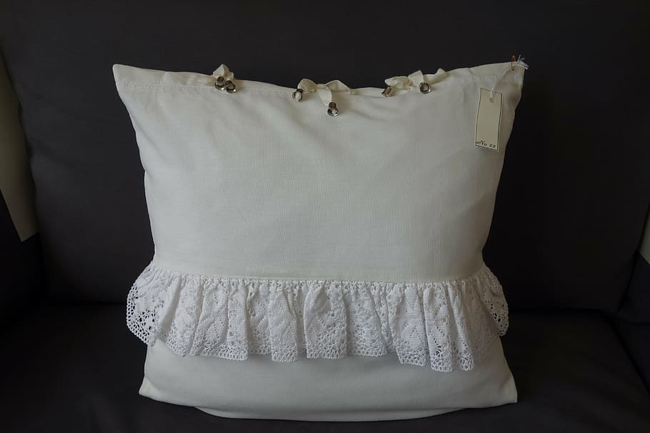 square white throw pillow, bedroom, couch, convenience, dream HD wallpaper