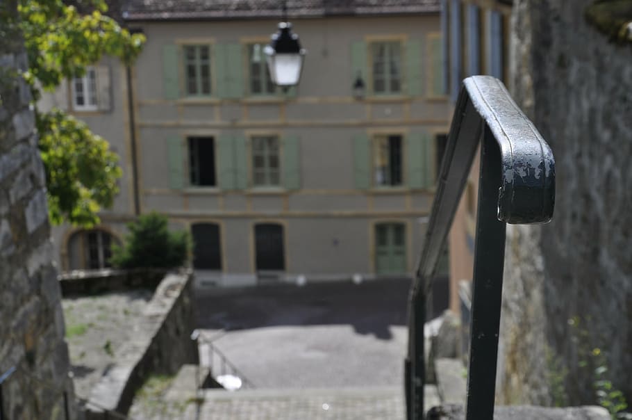 stairs, old, rusty, abandoned, old town, historic town, architecture HD wallpaper