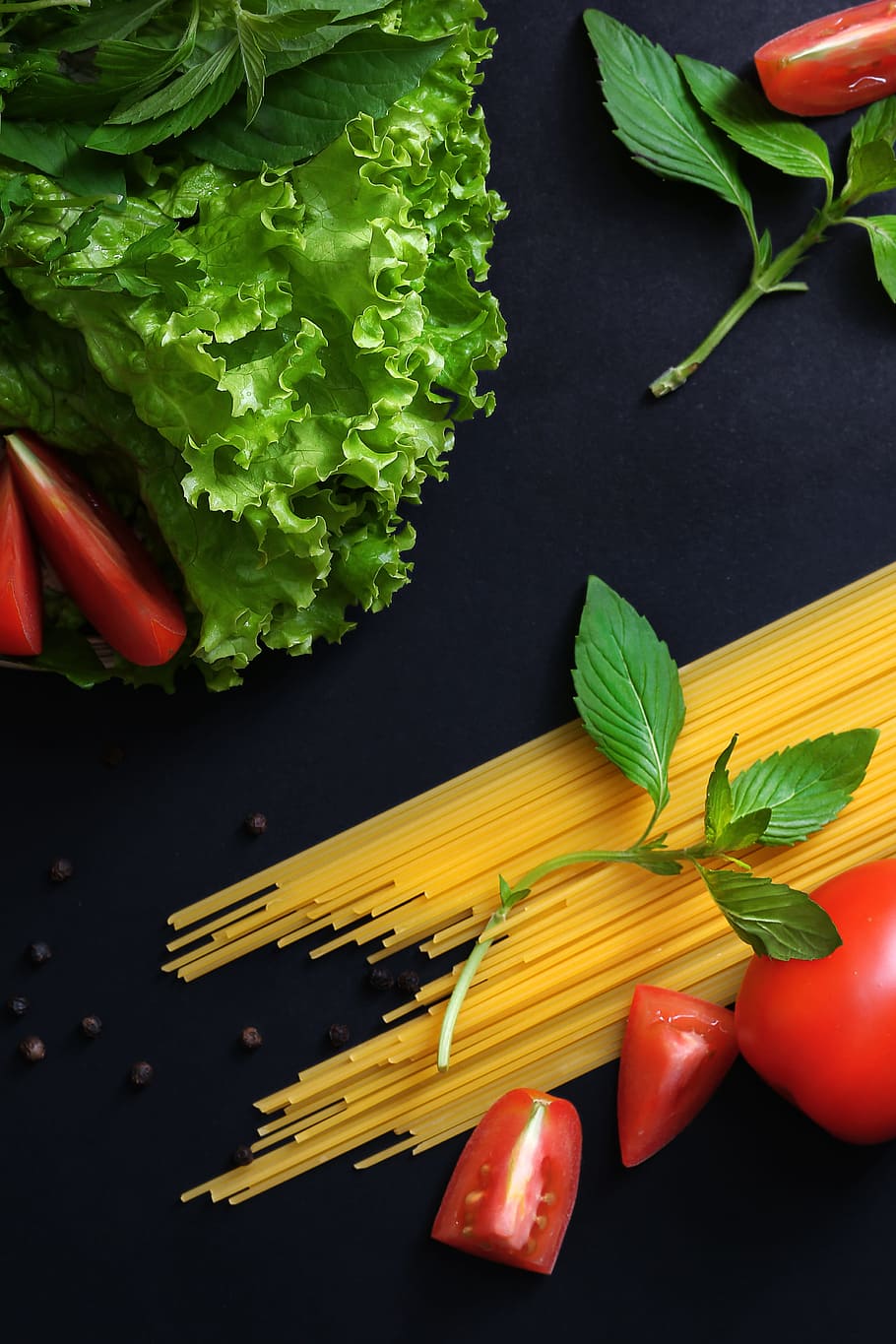 pasta, salad, kitchen, cooking, food and drink, freshness, vegetable HD wallpaper