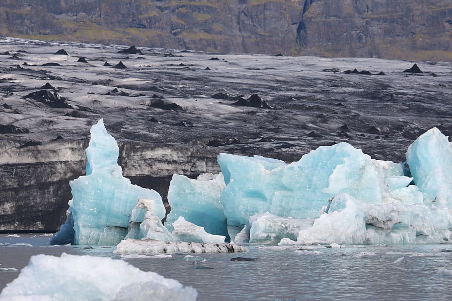 snow, winter, iceberg, cold temperature, water, frozen, glacier HD wallpaper